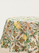 Лимонная мозаика Скатерть круг д180 см