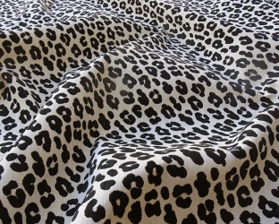 Ткань гобелен Леопард чб 140 см
