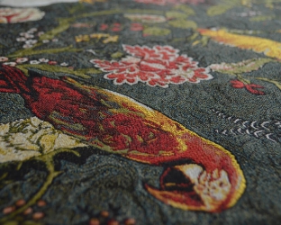 Гобеленовая ткань Экзотик грей. ширина 140 см