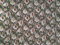 Ткань гобелен Листья ретро зел.фон 175 см
