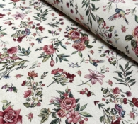 Гобеленовая ткань Колибри и цветы  280 см