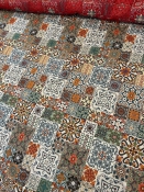 Гобеленовая ткань Марокканская плитка 175 см ширина