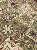 Гобеленовая ткань Марокканская плитка зелень 175 см ширина