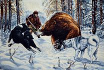 Охота на Медведя 100х70