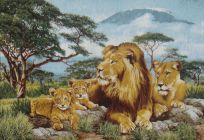 Гобелен Львы Африки 110х70