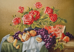 Гобелен Натюрморт с розами 70х50