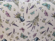 Гобеленовая ткань Лаванда и бабочки 280 см