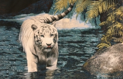 Гобелен Белый тигр 120х70