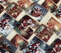 Гобеленовая ткань Дед мороз и лесные друзья 280 см