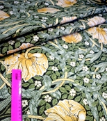 Ткань гобелен Вьюны зелёные Листья 150 см